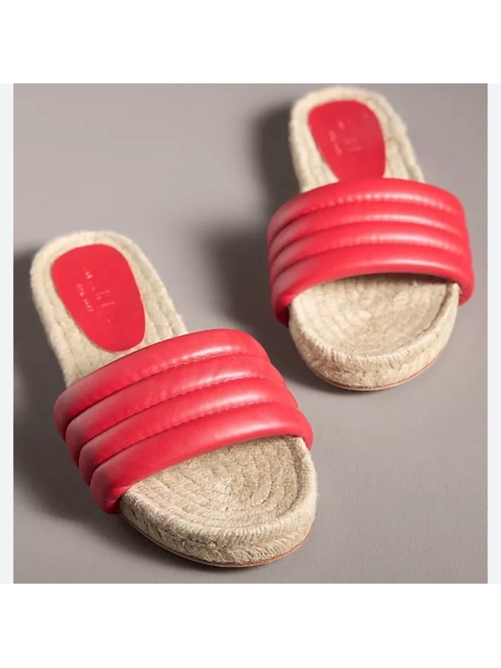 Marea New York Padded Espadrille Sandals Red Size 37 EU 6-6.5 US